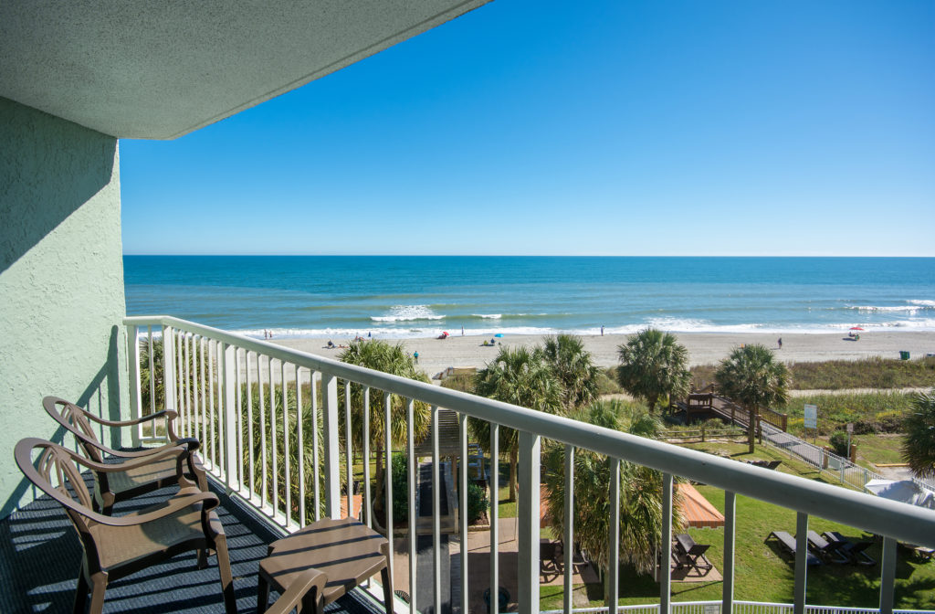 Picture of the balcony overlooking the ocean